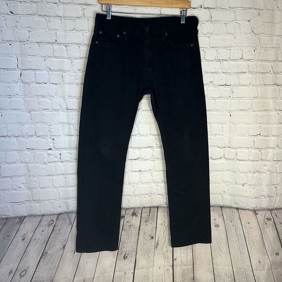 Levi’s Men’s 513 Black Slim Straight Leg Jeans Denim size W32 x L30 - Picture 1 of 9